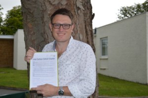 Matt Whitehead signs Low Carbon Charter